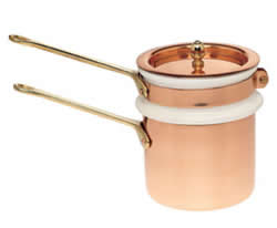 copper double boiler by Mauviel